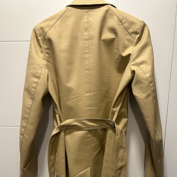 Michael Kors classic khaki solid mid trench coat - Picture 2 of 4